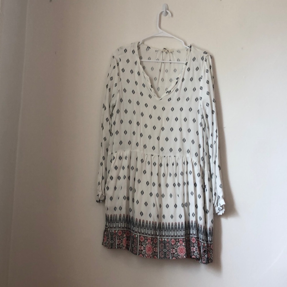 Roxy white and patterned dress